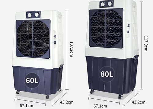Condizionatore d'aria telecomandato evaporativo 220V RoHS per un'area di 55 m2